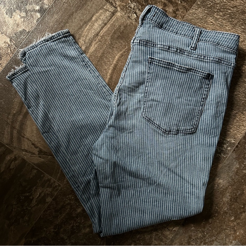 Silver Striped Jeans